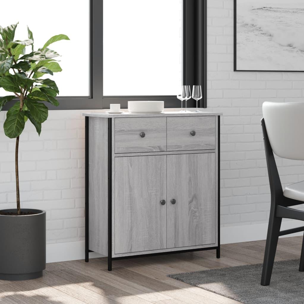 Skænk 70x30x80 cm konstrueret træ grå sonoma-eg