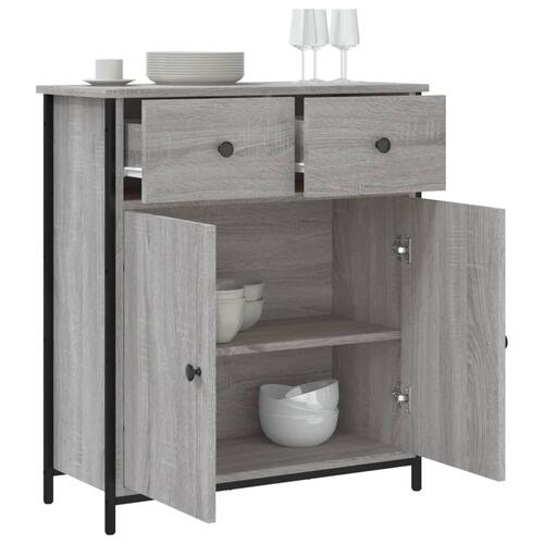 Skænk 70x30x80 cm konstrueret træ grå sonoma-eg