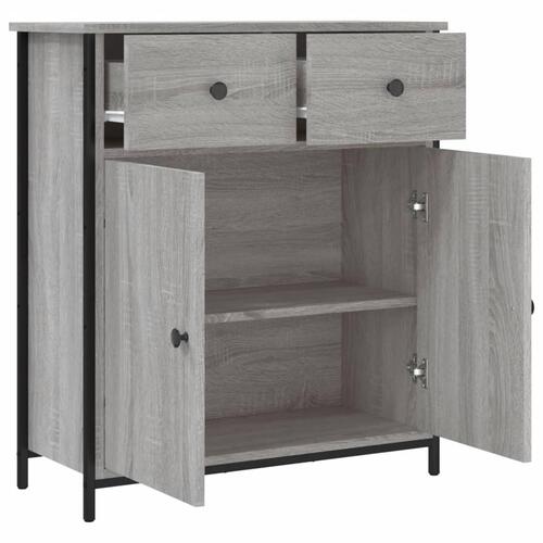 Skænk 70x30x80 cm konstrueret træ grå sonoma-eg