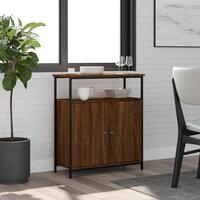 Skab 70x30x80 cm konstrueret træ brun egetræsfarve
