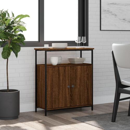Skab 70x30x80 cm konstrueret træ brun egetræsfarve