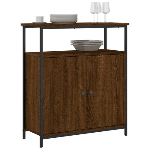 Skab 70x30x80 cm konstrueret træ brun egetræsfarve