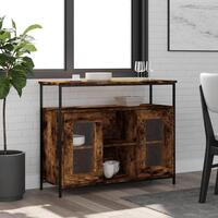 Skænk 100x35x80 cm konstrueret træ røget egetræsfarve