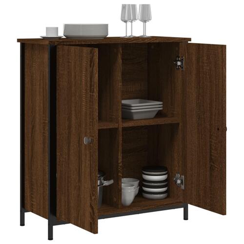 Skab 70x30x80 cm konstrueret træ brun egetræsfarve