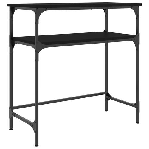 Konsolbord 75x35,5x75 cm konstrueret træ sort