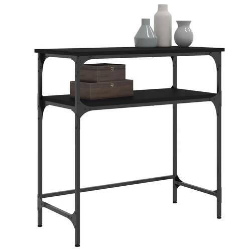 Konsolbord 75x35,5x75 cm konstrueret træ sort