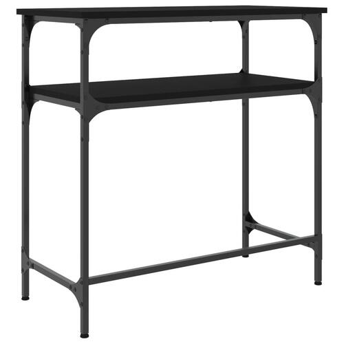 Konsolbord 75x35,5x75 cm konstrueret træ sort