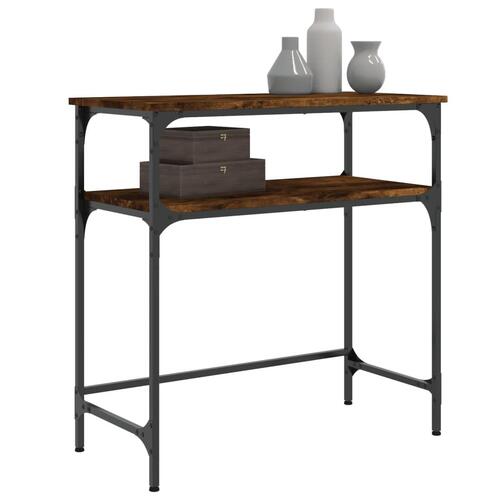 Konsolbord 75x35,5x75 cm konstrueret træ røget egetræsfarve