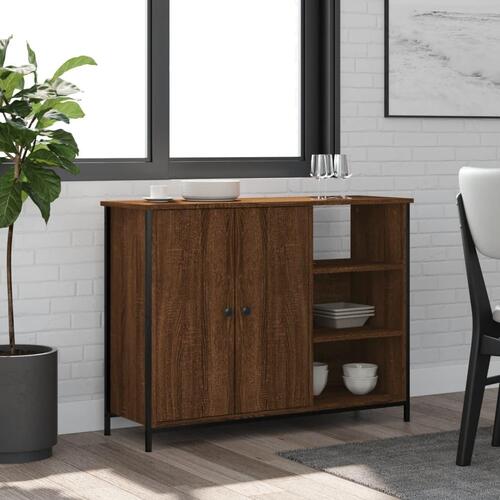 Skænk 100x33x75 cm konstrueret træ brun egetræsfarve