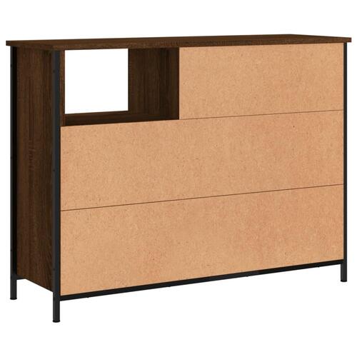 Skænk 100x33x75 cm konstrueret træ brun egetræsfarve