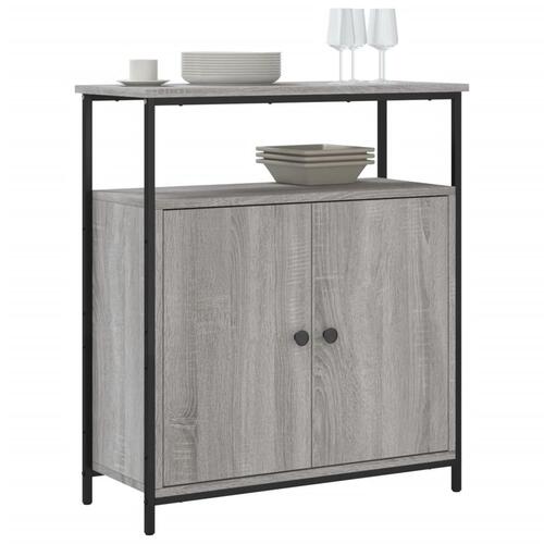 Skænk 70x30x80 cm konstrueret træ grå sonoma-eg