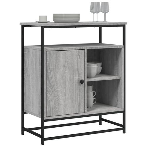 Skænk 69x35x80 cm konstrueret træ grå sonoma-eg