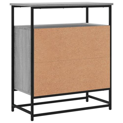 Skænk 69x35x80 cm konstrueret træ grå sonoma-eg