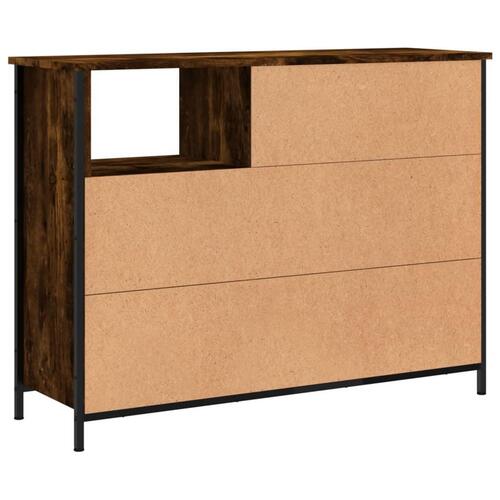 Skænk 100x33x75 cm konstrueret træ røget egetræsfarve
