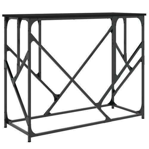 Konsolbord 100x40x80 cm konstrueret træ sort