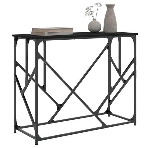 Konsolbord 100x40x80 cm konstrueret træ sort