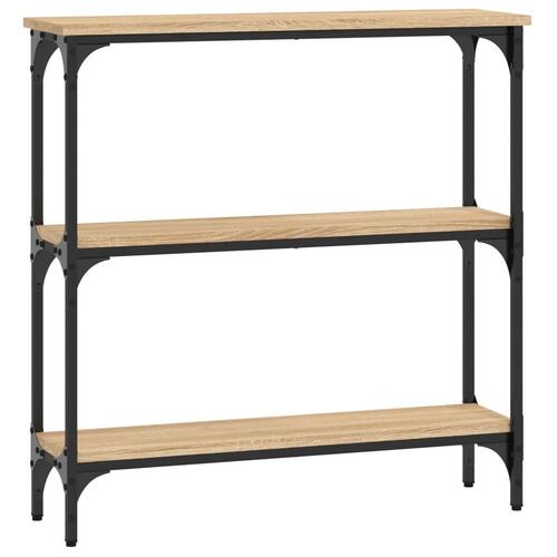 Konsolbord 75x22,5x75 cm konstrueret træ sonoma-eg