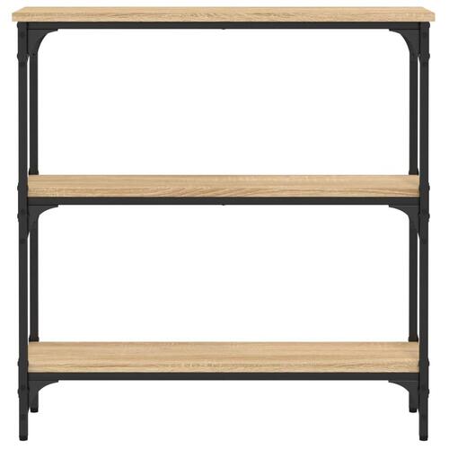 Konsolbord 75x22,5x75 cm konstrueret træ sonoma-eg