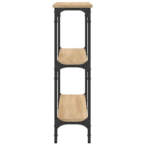 Konsolbord 75x22,5x75 cm konstrueret træ sonoma-eg