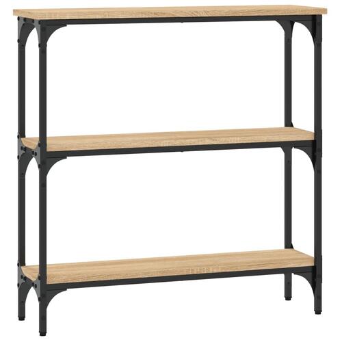 Konsolbord 75x22,5x75 cm konstrueret træ sonoma-eg