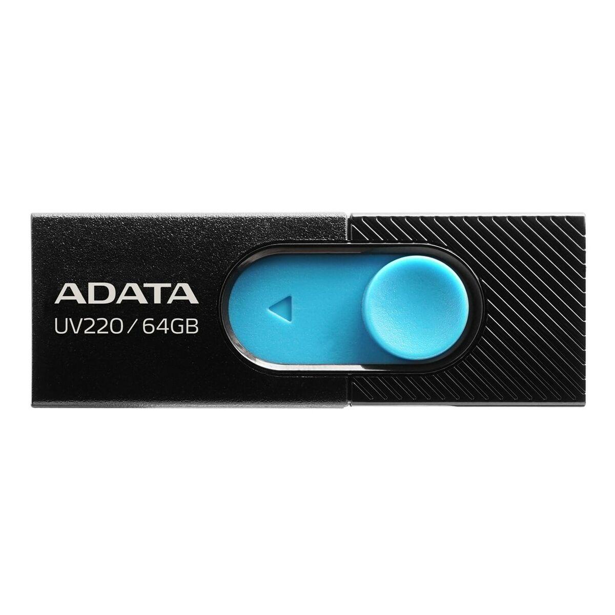 USB-stik Adata UV220 Sort/Blå 64 GB