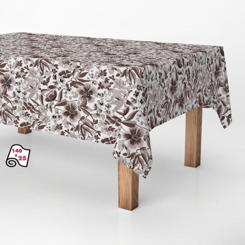 Exma dug på rulle - Anti-plet Cvetlice, 140 cm x 25 m, brun