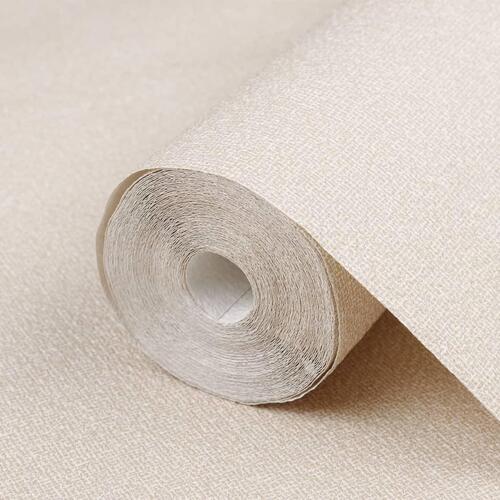 Tapet 3D ensfarvet beige