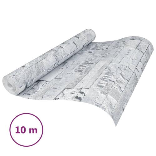 Tapet 3D-stenlook lysegrå
