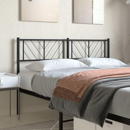 Sengegavl 150 cm metal sort