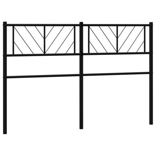 Sengegavl 150 cm metal sort
