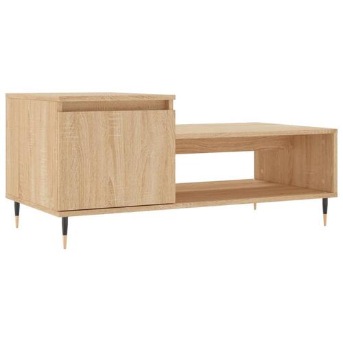 Sofabord 100x50x45 cm konstrueret træ sonoma-eg