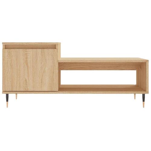 Sofabord 100x50x45 cm konstrueret træ sonoma-eg