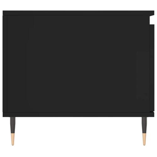 Sofabord 100x50x45 cm konstrueret træ sort