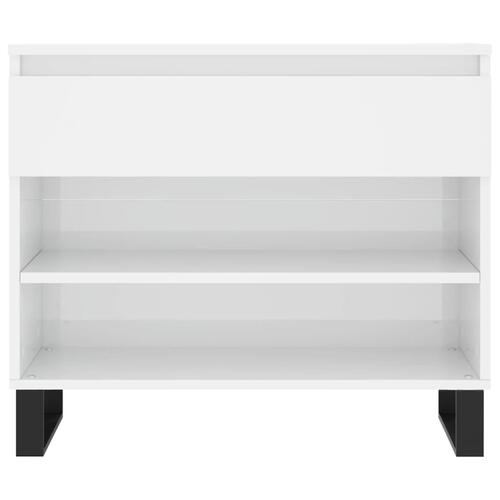 Skoreol 70x36x60 cm konstrueret træ hvid højglans