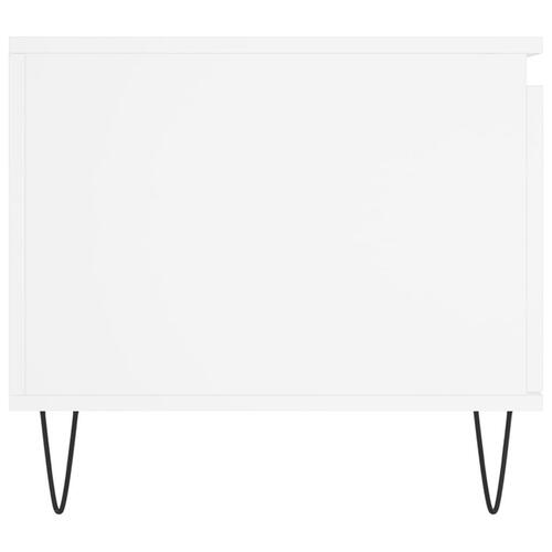 Sofabord 100x50x45 cm konstrueret træ hvid