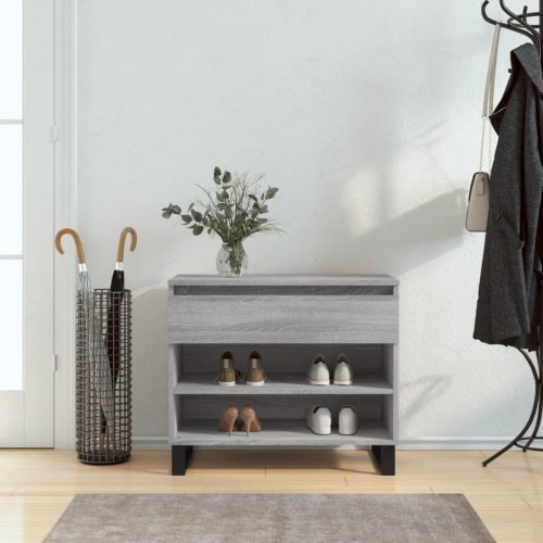Skoskab 70x36x60 cm i konstrueret træ - grå sonoma-eg