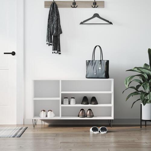 Skoreol 102x36x60 cm konstrueret træ hvid