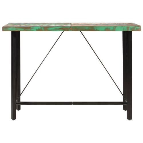 Barbord 150x70x107 cm massivt genbrugstræ og jern