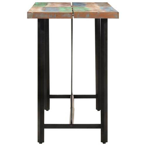 Barbord 150x70x107 cm massivt genbrugstræ og jern