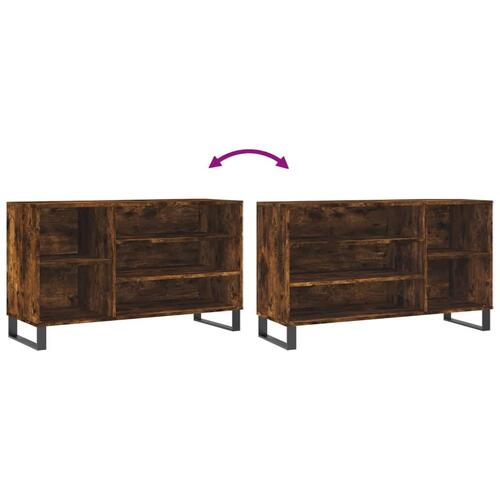 Skoskab 102x36x60 cm konstrueret træ røget egetræsfarve