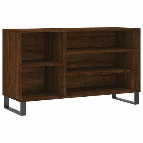 Skoskab 102x36x60 cm konstrueret træ brun egetræ
