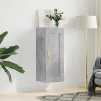 Vægskab 34,5x34x90 cm konstrueret træ betongrå
