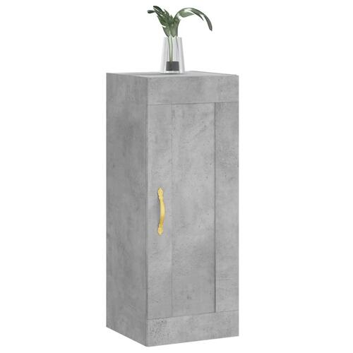 Vægskab 34,5x34x90 cm konstrueret træ betongrå