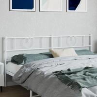 Sengegavl 180 cm metal hvid