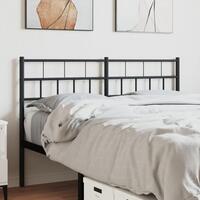 Sengegavl 135 cm metal sort