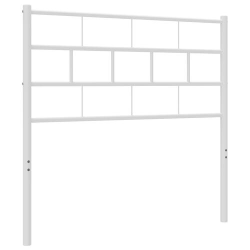 Sengegavl 100 cm metal hvid