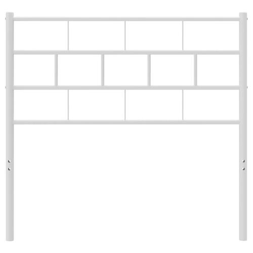 Sengegavl 100 cm metal hvid