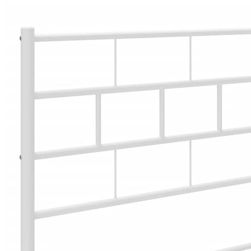 Sengegavl 100 cm metal hvid