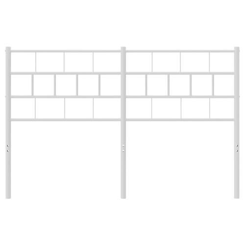 Sengegavl 135 cm metal hvid