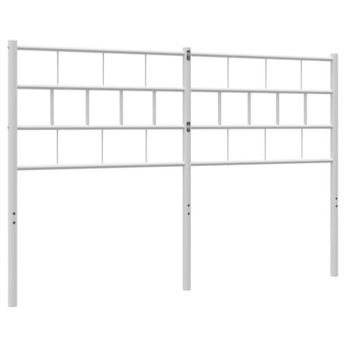 Sengegavl 135 cm metal hvid